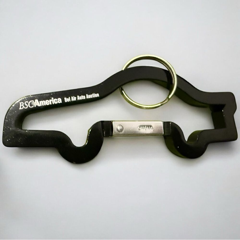 Black Car Shape Keychain Clip – BSG America Carabiner Style